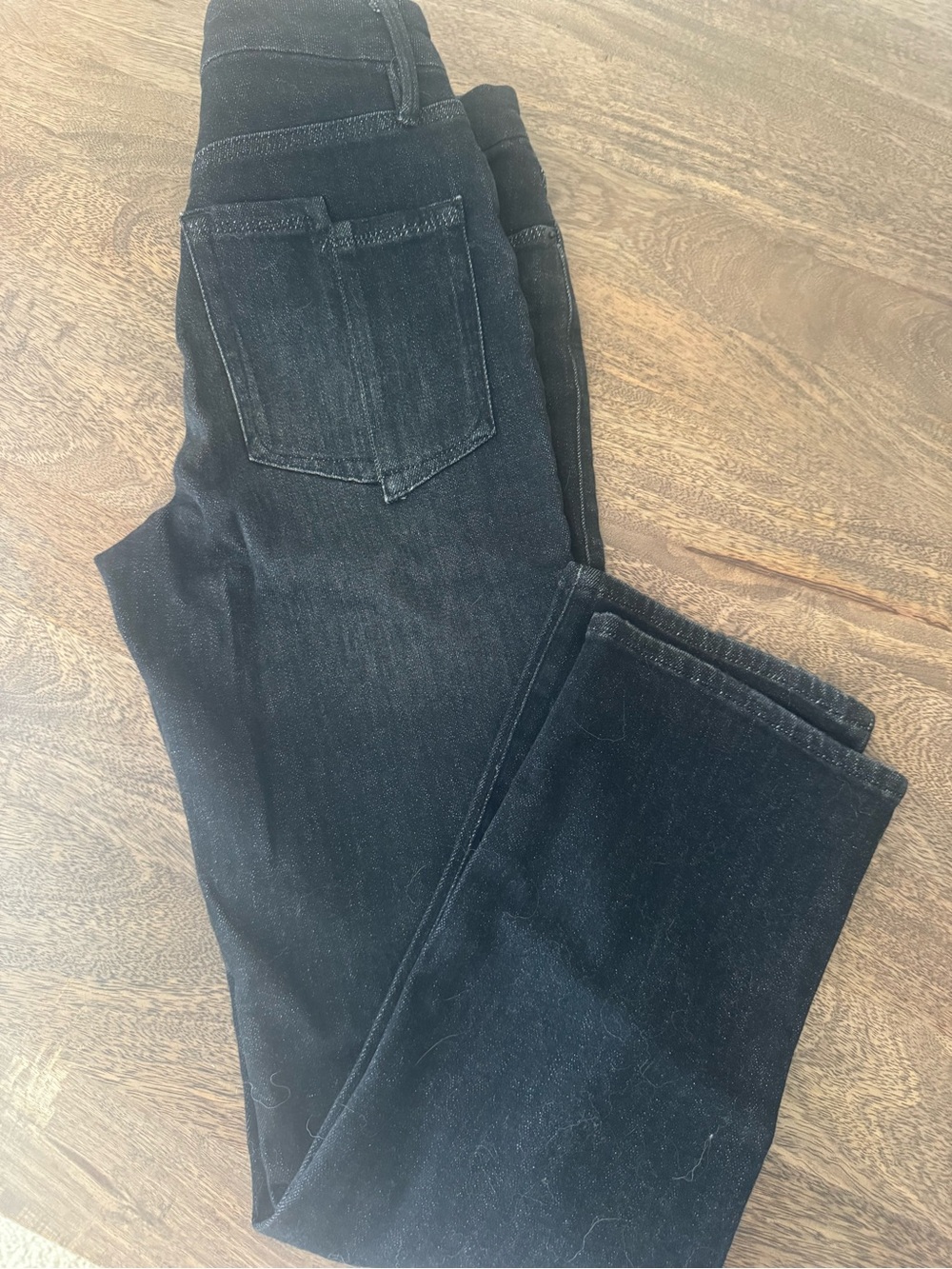 Good American Black Straight Leg Jeans